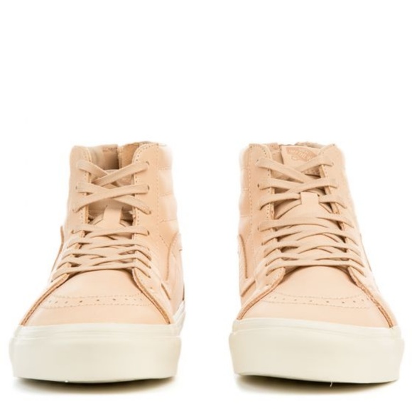 Vans Sk8 Hi Veggie Tan Men's NEW Leather Tan zip - Picture 2 of 7
